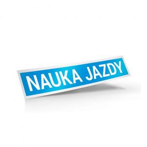 naklejka nauka jazdy