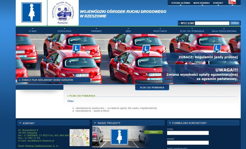 WORD Rzeszów strona internetowa
