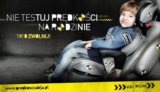 banner "Nie testuj prędkości na rodzinie. Włącz Myślenie"