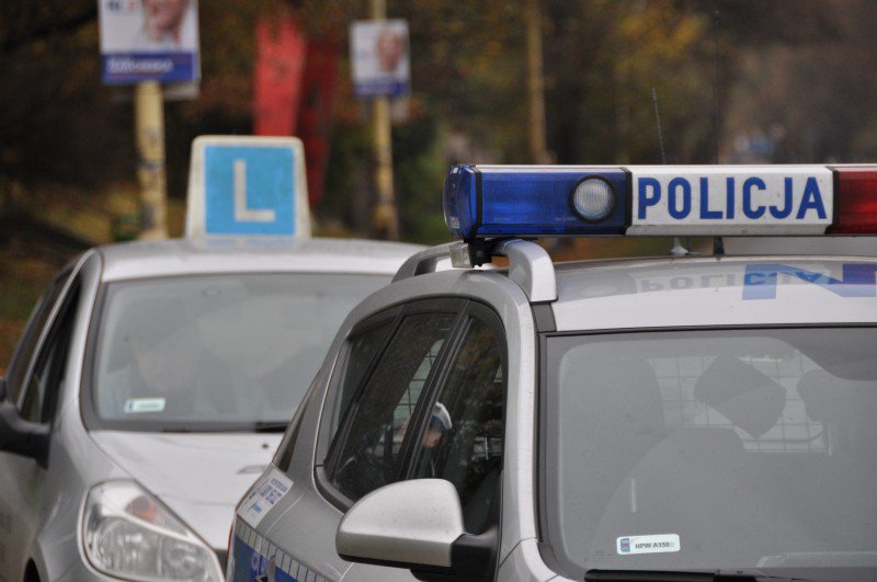 policja, nauka jazdy