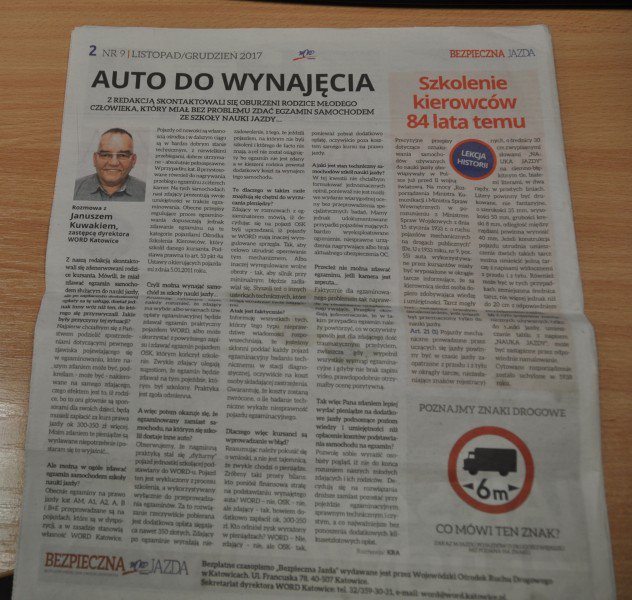 gazeta " Bezpieczna jazda "