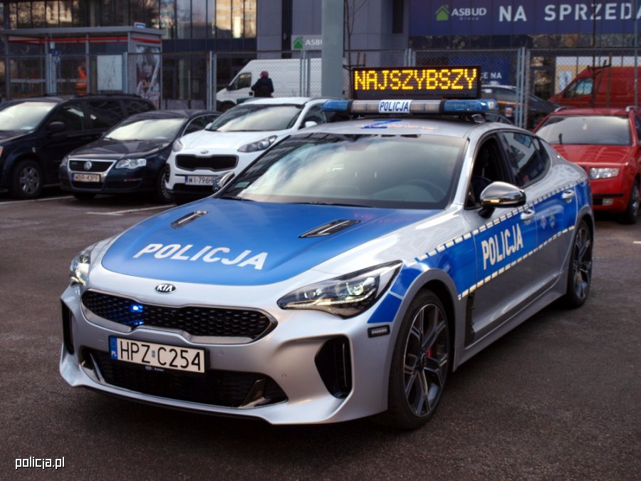 Kia Stinger GT fot.Policja